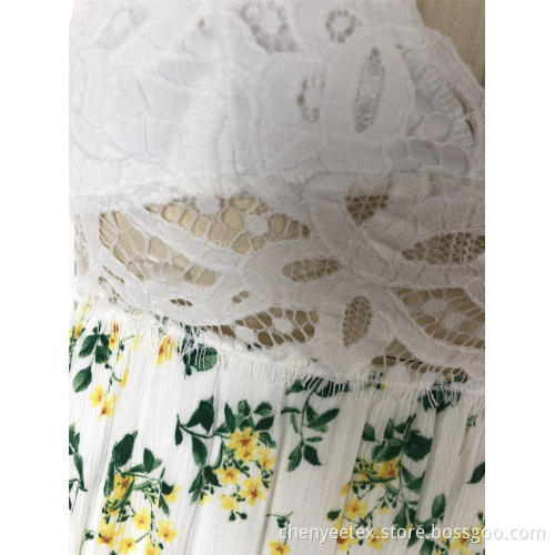 Patchwork dresses with cross-straps
